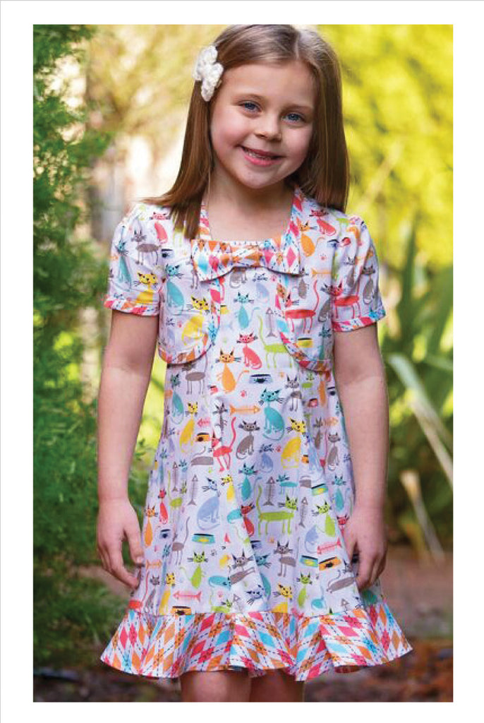 Carousel Sundress & Topper, girls dress and bolero sewing pattern sizes 3-10 years. - Felicity Sewing Patterns