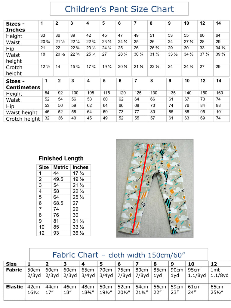 Childrens Leggings PDF sewing pattern by Felicity Sewing Patterns