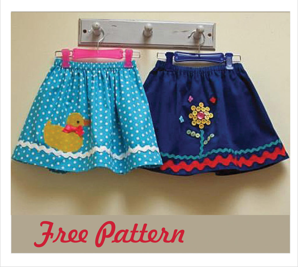 Z FREE PATTERN -- Duckie Skirt Pattern & 2 Appliques - Felicity Sewing Patterns