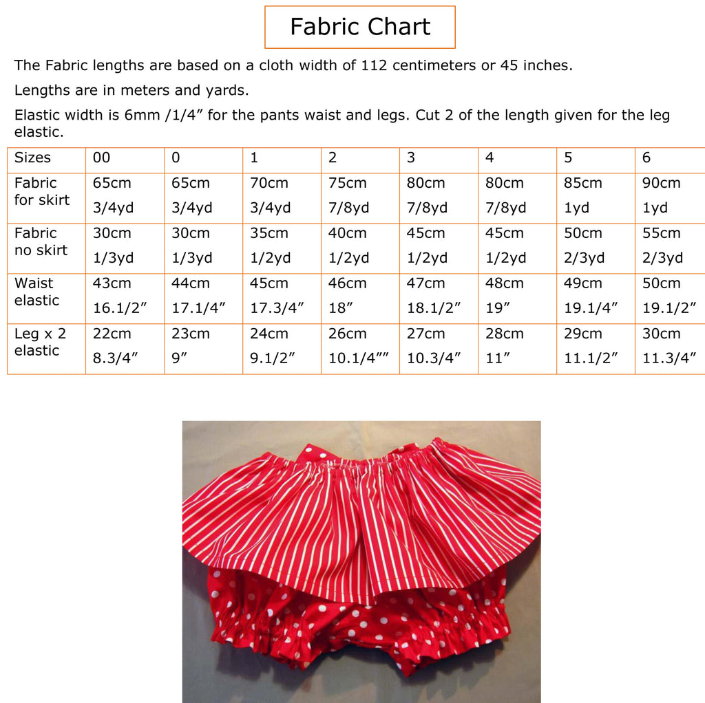 Baby bloomers/ diaper cover sewing pattern  FANCY PANTS sizes 3 mths to 6 yrs - Felicity Sewing Patterns