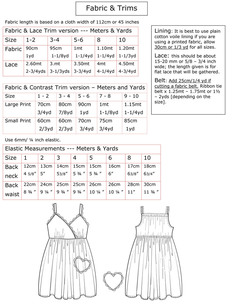 Little Cup Cake Dress pdf sewing pattern sizes 1 - 10 years includes 2 versions - Felicity Sewing Patterns