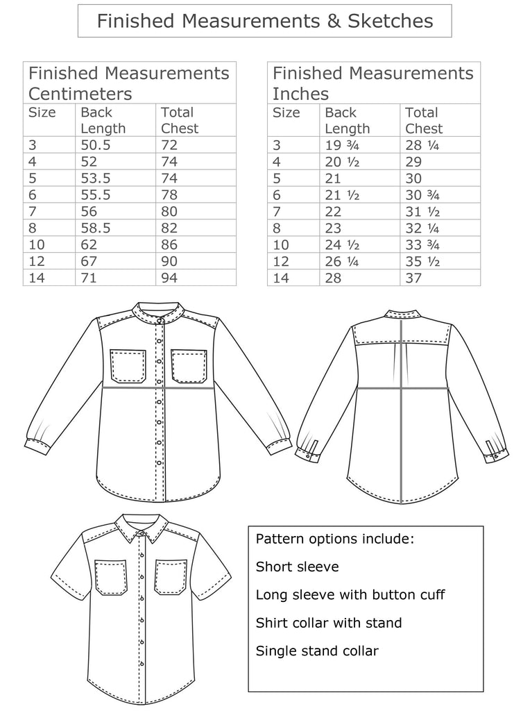 Boy's classic shirt, school shirt, sizes 3 to 14 years PDF sewing pattern. FINLEY SHIRT. - Felicity Sewing Patterns