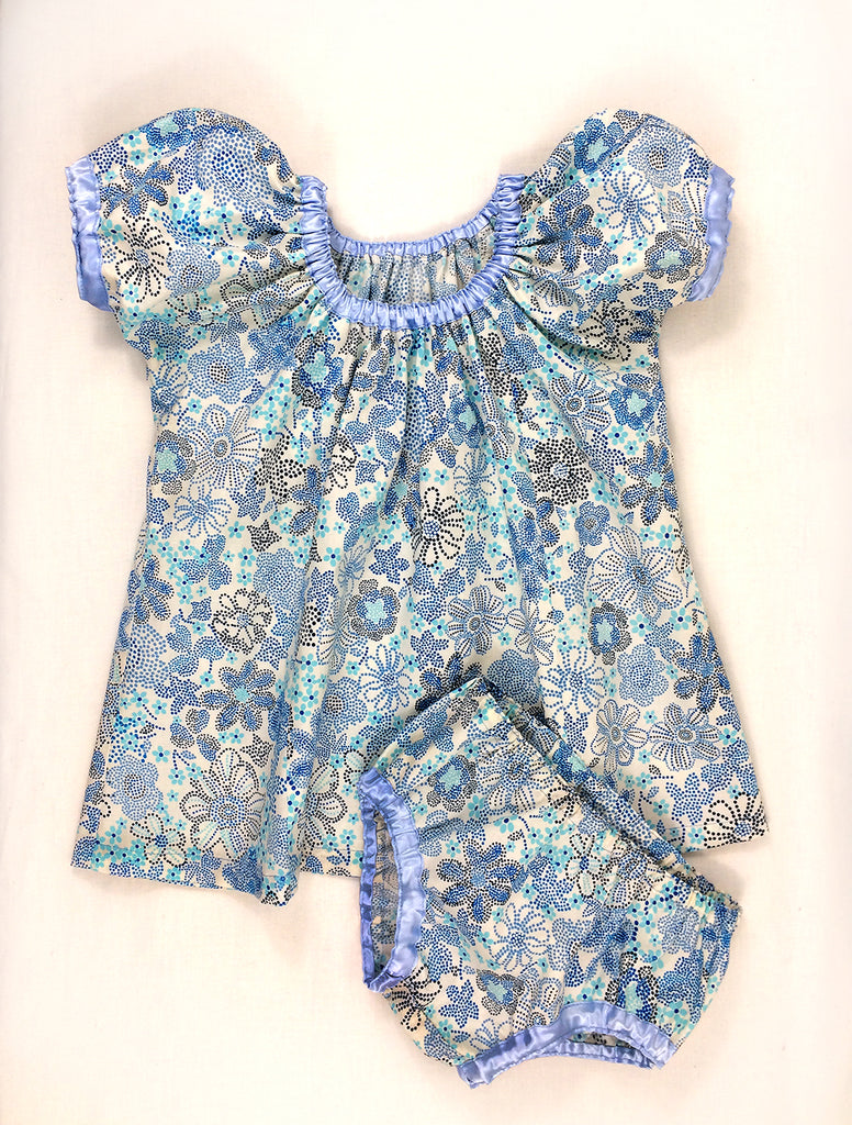 Easy baby and girl pdf dress pattern SWEET PEA sizes 6 months -10 years, with baby pants - Felicity Sewing Patterns