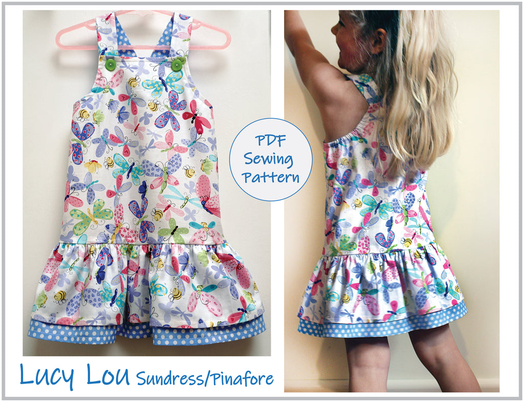 Lucy Lou sundress/pinafore PDF sewing pattern by Felicity Patterns