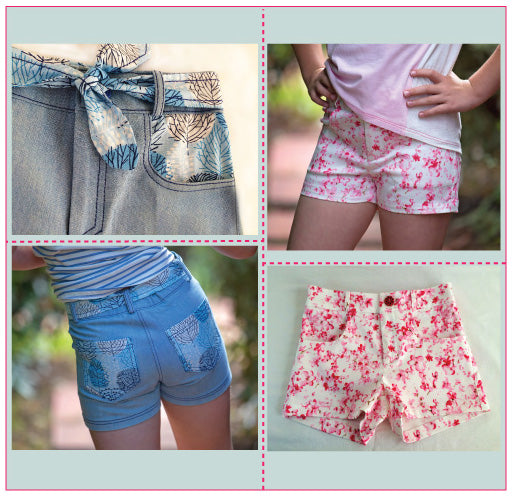 Girls & toddler summer shorts sewing pattern SANDY BAY SHORTS, sizes 2 to 14 years - Felicity Sewing Patterns