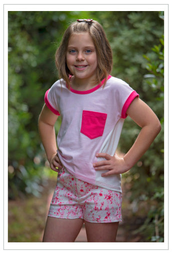 Girls summer shorts sewing pattern SANDY BAY SHORTS, sizes 2 to 14 years - Felicity Sewing Patterns