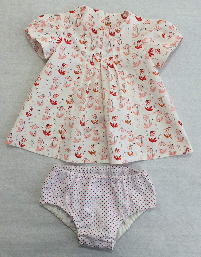 Girl's dress or top PDF sewing pattern Shelley Dress & Blouse sizes 3-6 months to 8 years. - Felicity Sewing Patterns