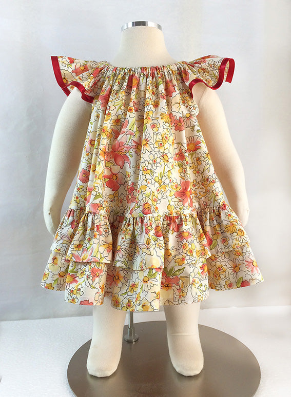 Butterfly Dress sewing pattern and tutorial, sizes 6-9 months to 10 years. - Felicity Sewing Patterns