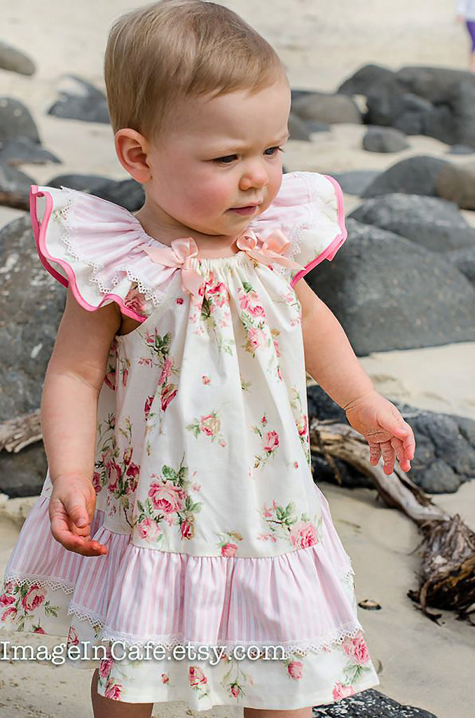 Girl's dress pattern Butterfly Dress sewing pattern and tutorial, sizes 6-9 months to 10 years. - Felicity Sewing Patterns