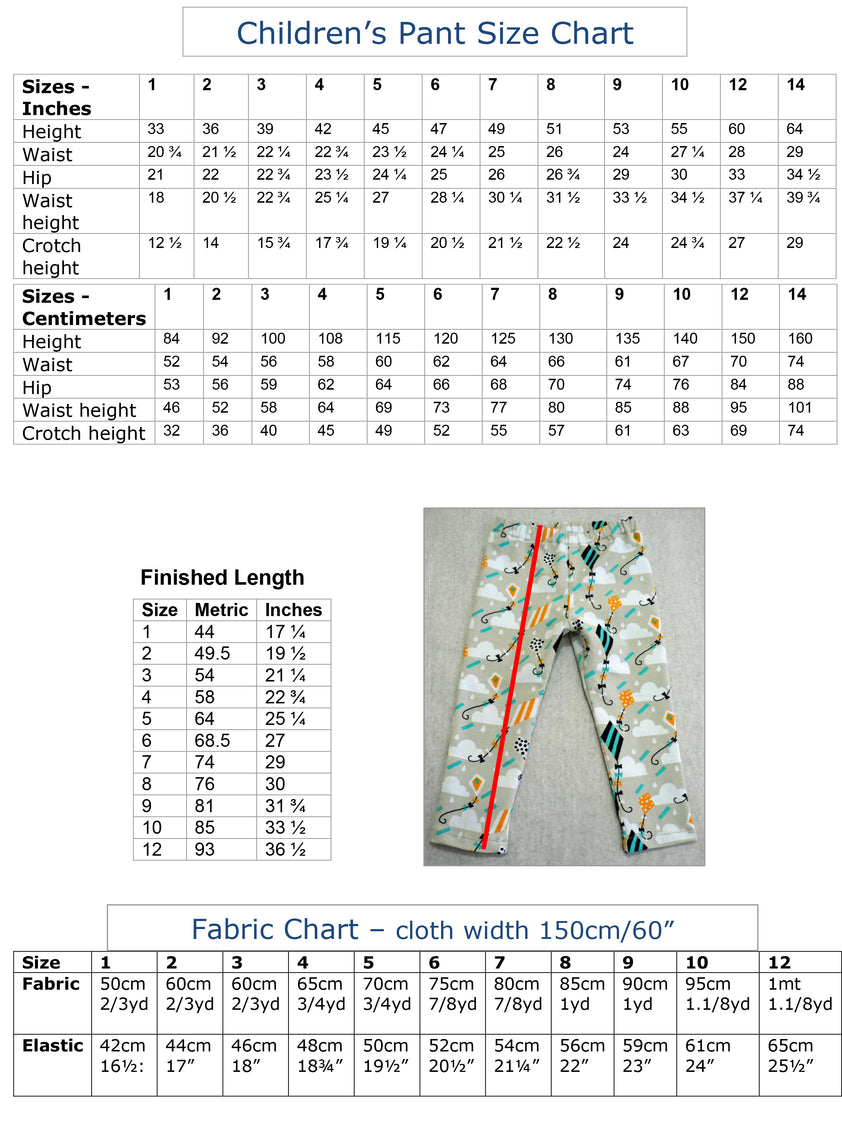 Felicity Sewing Patterns Children's Leggings sewing pattern sizes 1 ...