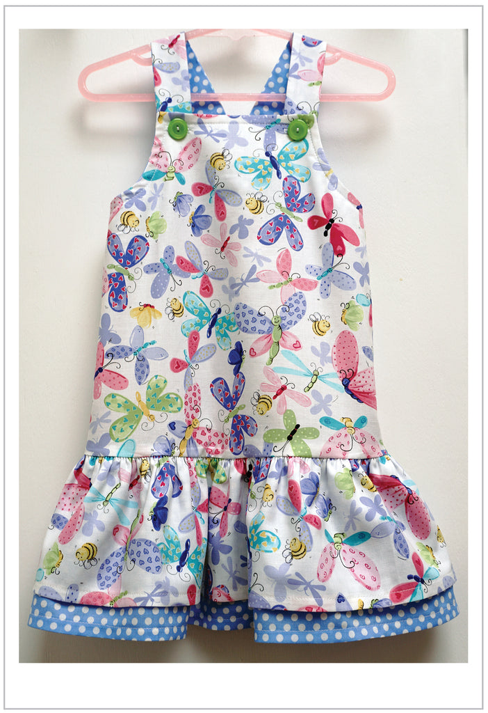 Girls sundress/jumper PDF sewing pattern by Felicity Patterns sizes 1 - 10 years