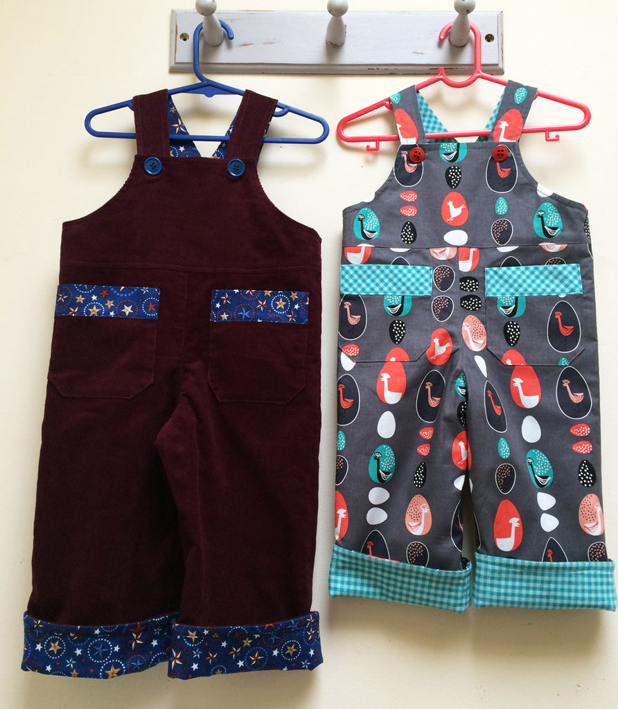 Overalls/Shortalls pdf sewing pattern OLLIE OVERALLS Sizes to fit 3+months to 4 years - Felicity Sewing Patterns