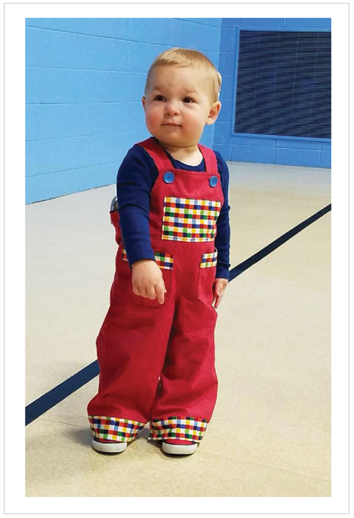 Boys Overalls/Shortalls OLLIE OVERALLS Sizes to fit 3+months to 4 years. PDF pattern - Felicity Sewing Patterns