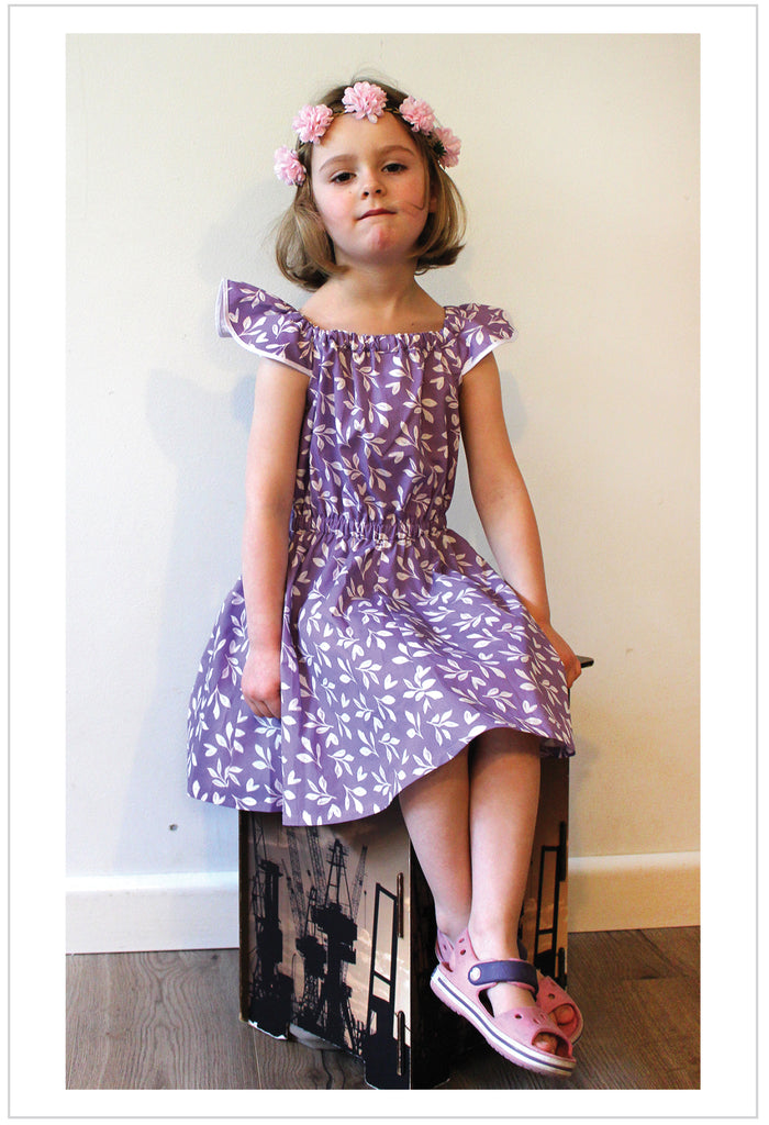 Tots to teens playsuit, dress, romper pdf sewing pattern Peachy Dress & Playsuit sizes 2-14 years - Felicity Sewing Patterns