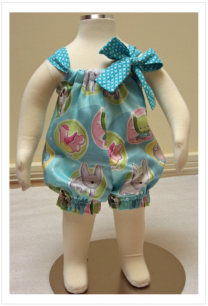 Pretty Baby Romper pdf sewing pattern for babies & toddlers 3 months to 4 years. - Felicity Sewing Patterns
