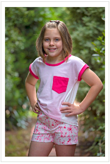 Kids summer T shirt sewing pattern, Sunday T Shirt, girls T shirt pattern sizes 2 to 14 years - Felicity Sewing Patterns