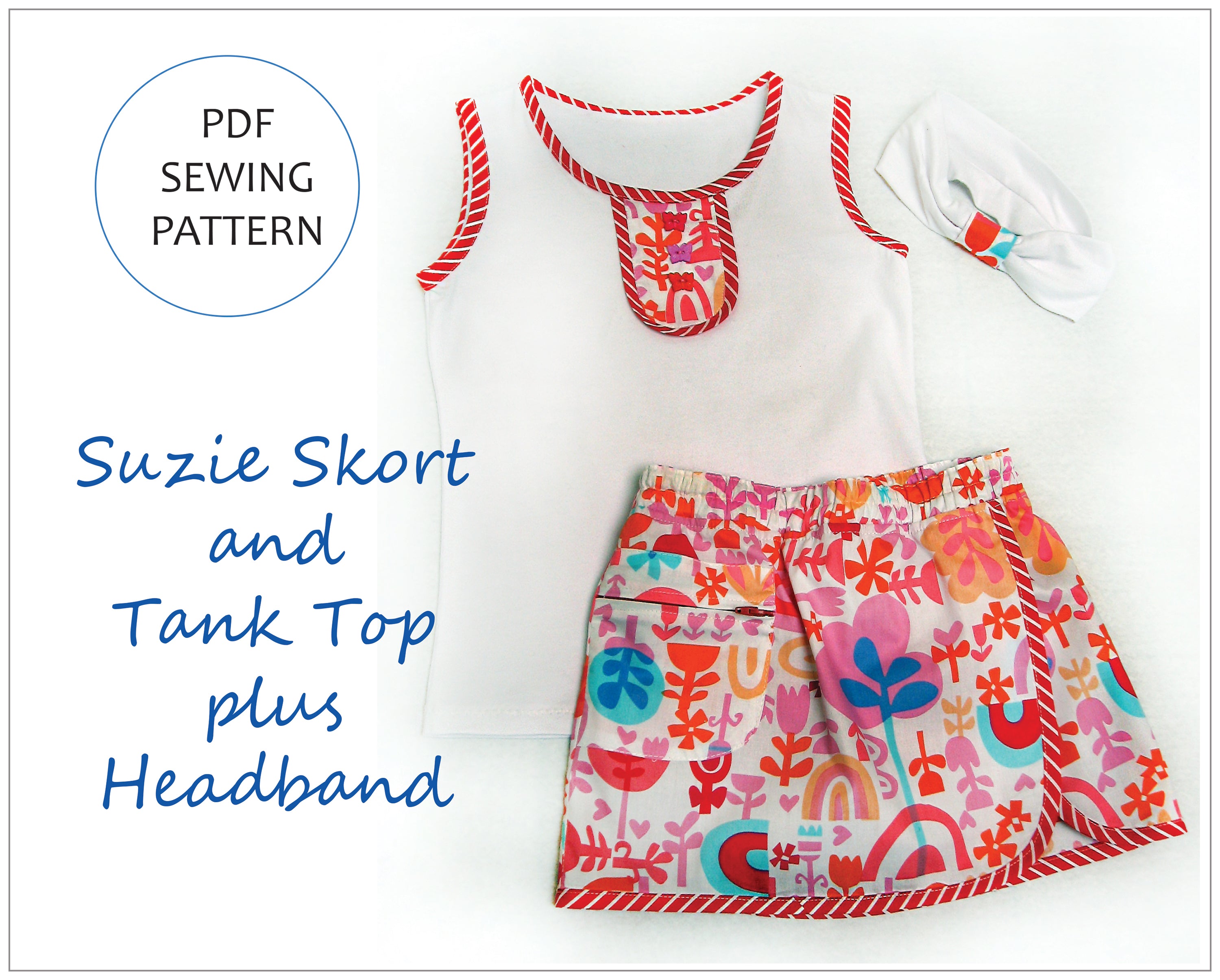 Tween Skort Pattern Felicity Sewing Patterns Suzie Skort pdf sewing pattern for girls skort ...