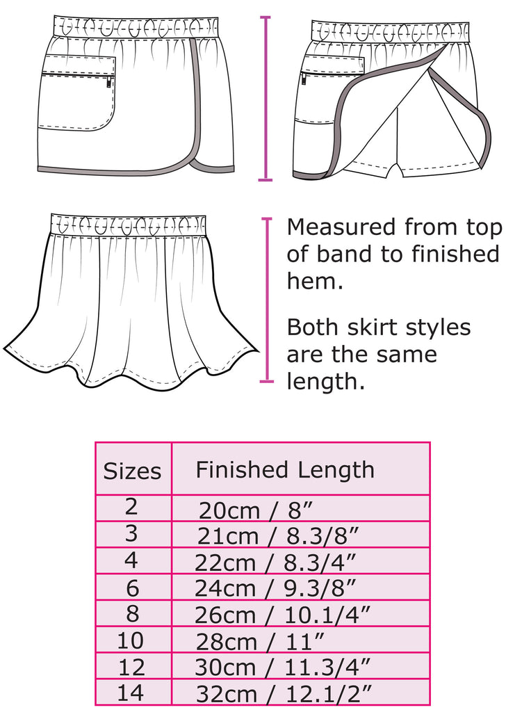 Tween Skort Pattern Felicity Sewing Patterns Suzie Skort pdf sewing pattern for girls skort ...