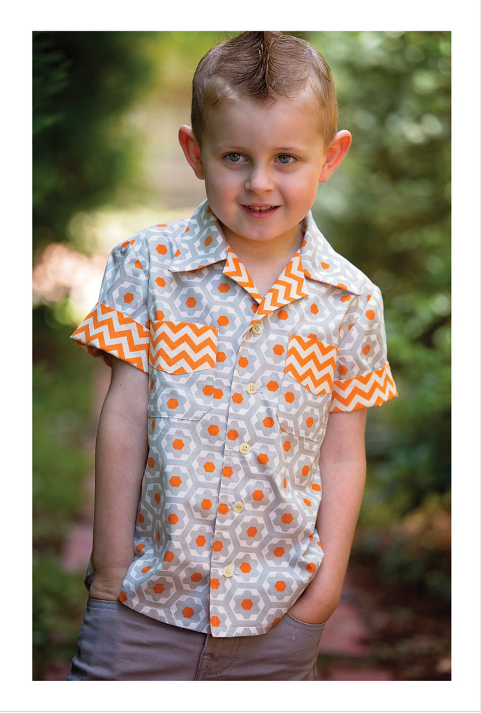 Childs shirt pdf sewing pattern for boys & girls WILLOW SHIRT  sizes 4-14 years - Felicity Sewing Patterns