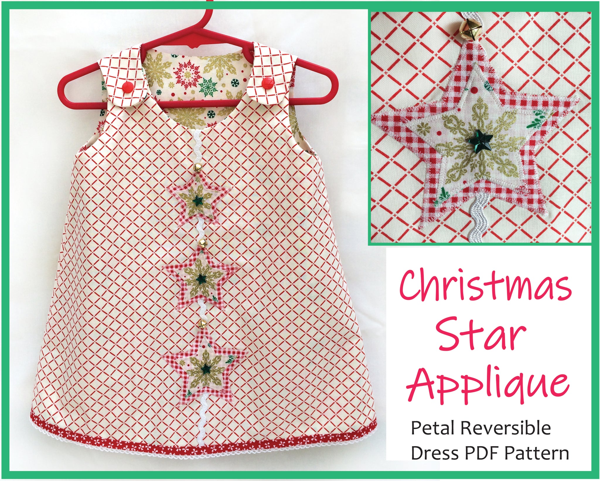 Felicity Sewing Patterns Petal Reversible Dress pdf sewing pattern sizes 6-9 months to 8 years