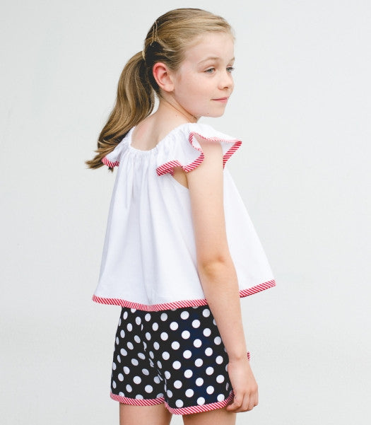 Cute girls shorts pdf sewing pattern Gidget Shorts sizes 2 to 14 years. - Felicity Sewing Patterns