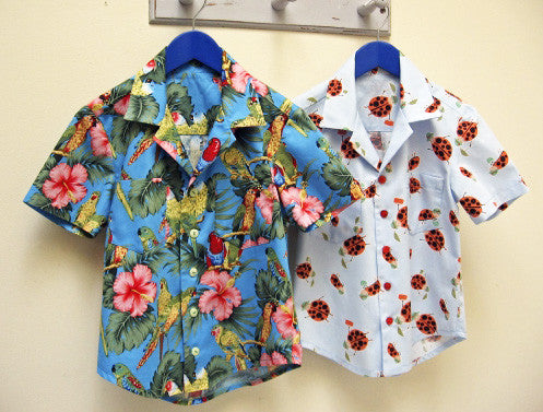 THOMAS SHIRT casual shirt for boys & girls 2-14 years. Hawaiian shirt pdf sewing pattern. - Felicity Sewing Patterns