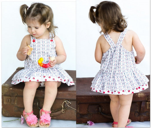 Romper pdf sewing pattern, baby & toddler romper TINKERBELLE ROMPER  sizes 3 months to 3 years. - Felicity Sewing Patterns