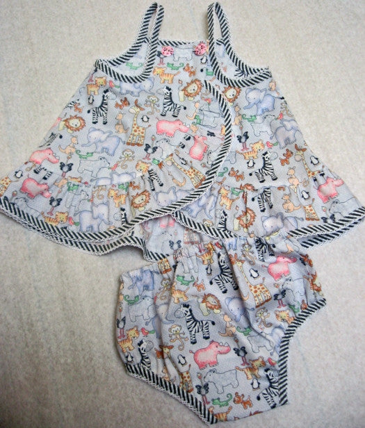 Ruffles Baby Top & Pants PDF sewing pattern babies & toddlers sizes 3 months to 6 years - Felicity Sewing Patterns